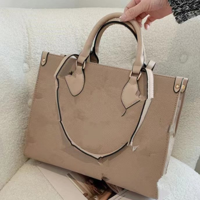 Women's Creative Embossed Large Capacity Portable Handbags