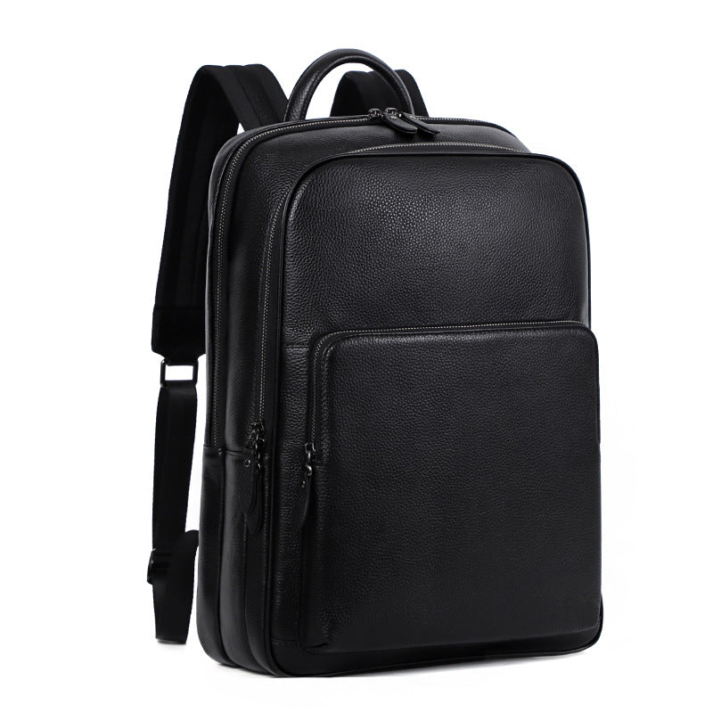 Men's Leather Business Fashion Large Capacity Computer First Backpacks