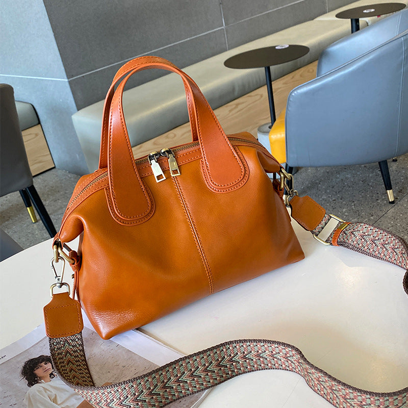 Women's Leather High-grade Retro Cow Big Handbags