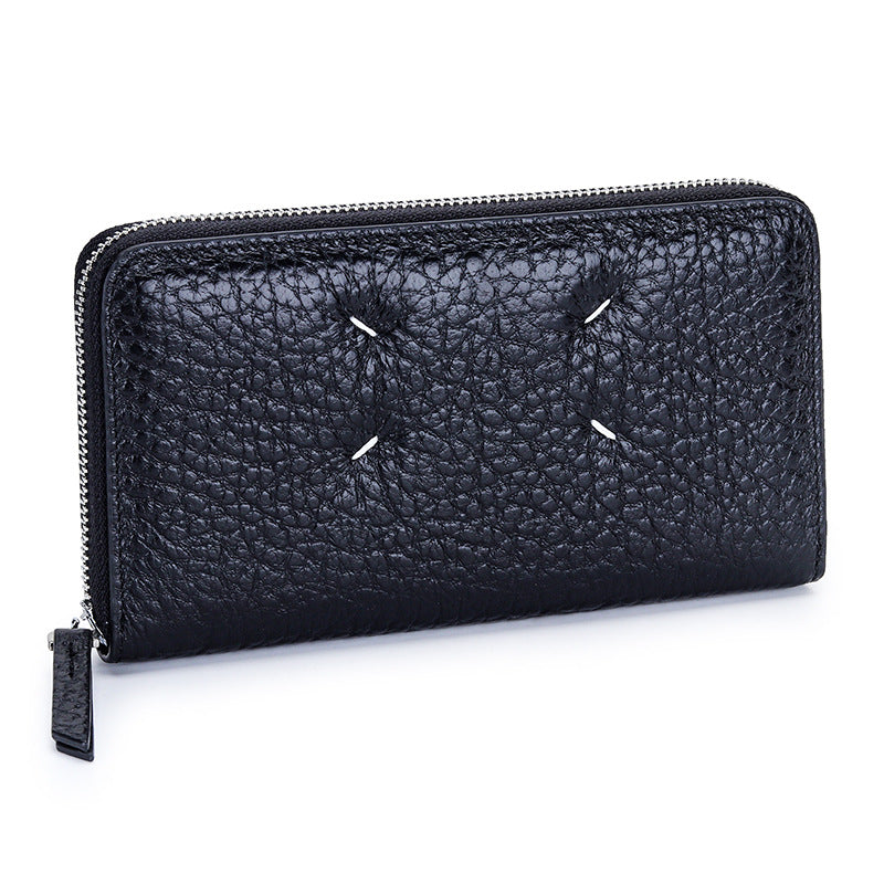Women's Cowhide Fashion Elephant Pattern Hand Holding Ladies Wallets