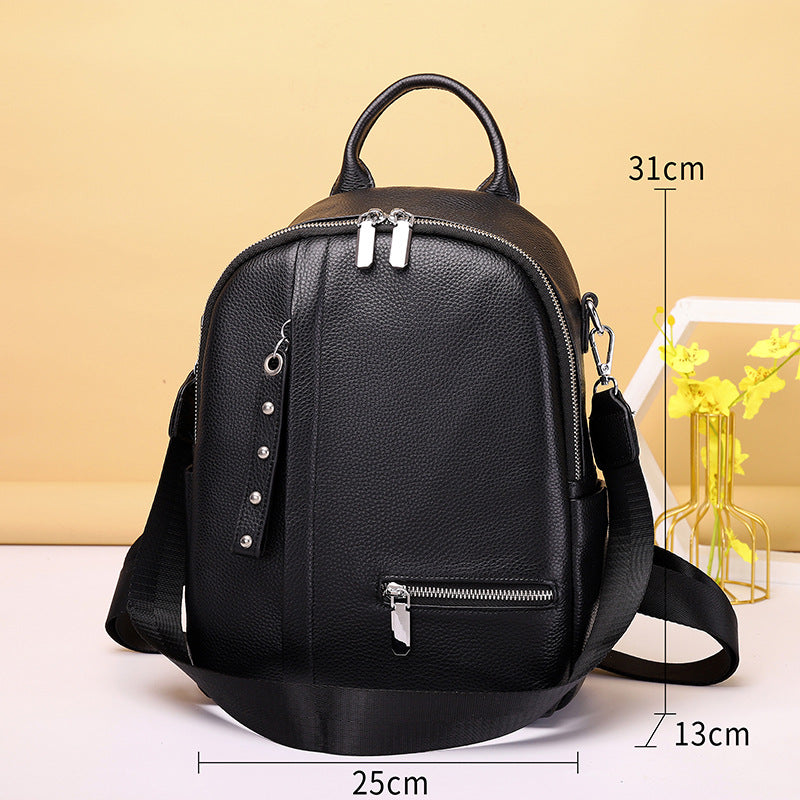 Women's Genuine Leather Large Capacity Business Trip Backpacks