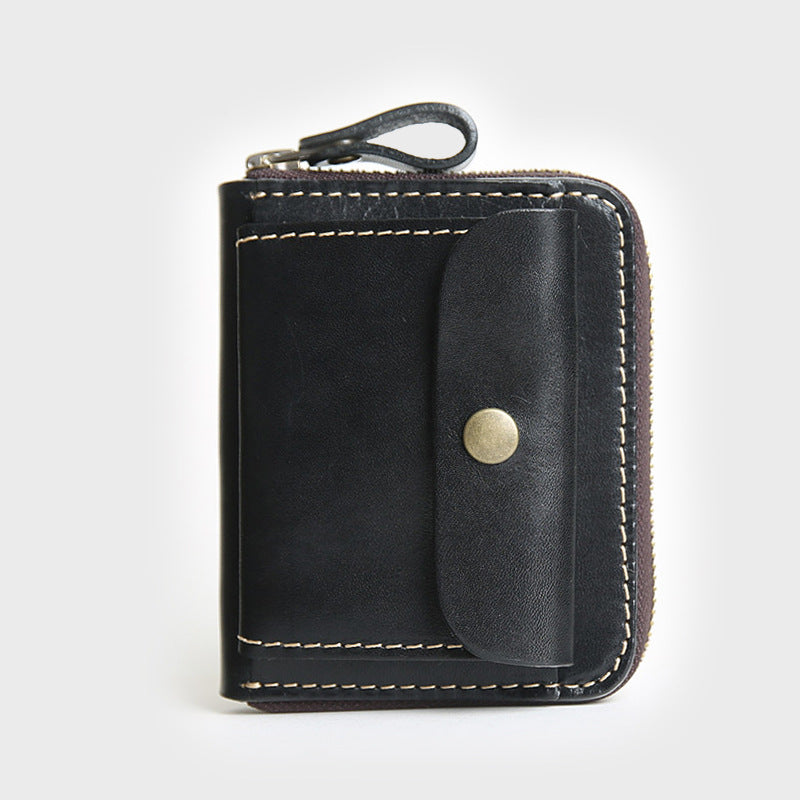 Men's Layer Cowhide Short Genuine Leather Inside Men's Wallets