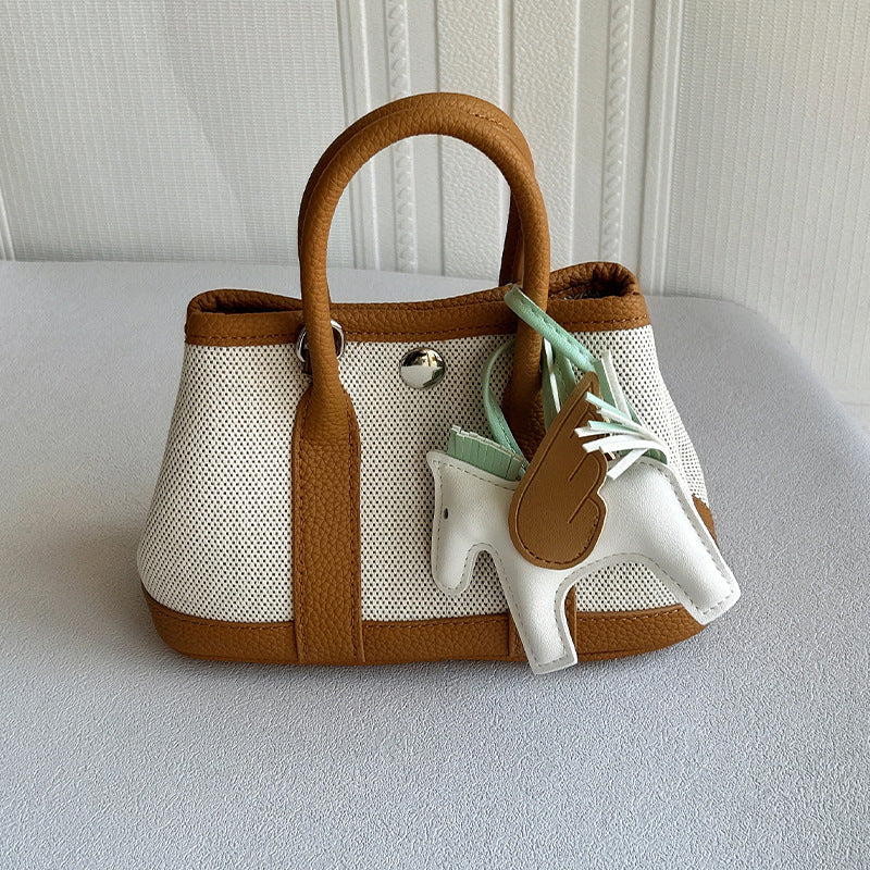 Women's Fashionable Canvas Panda Color Portable Mini Crossbody Bags