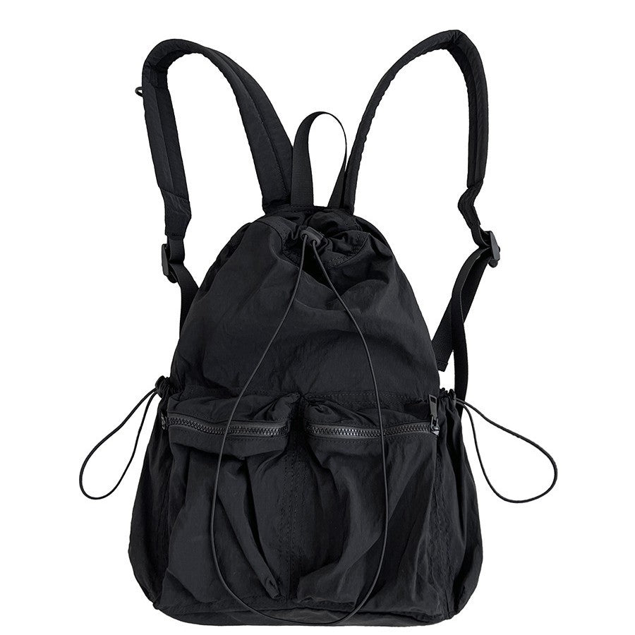 Pleated Female Design Nylon Large Capacity Backpacks
