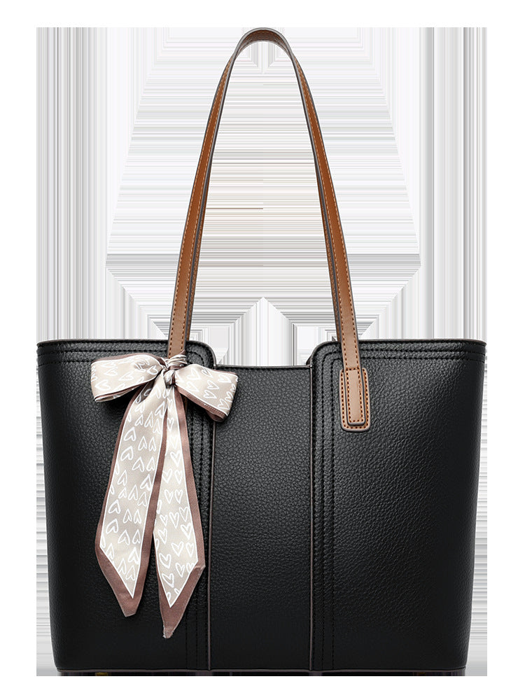 Women's Fashion High-grade Litchi Pattern Fashionable Simple Handbags