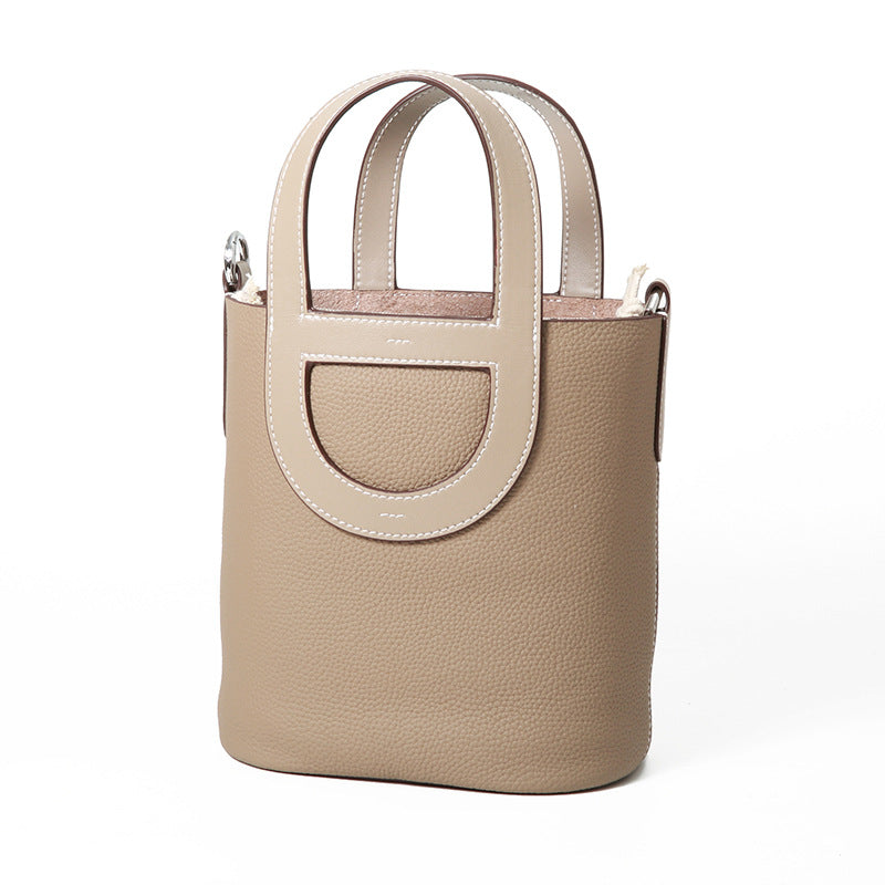 Women's First Layer Cowhide Pig Nose Vegetable Handbags