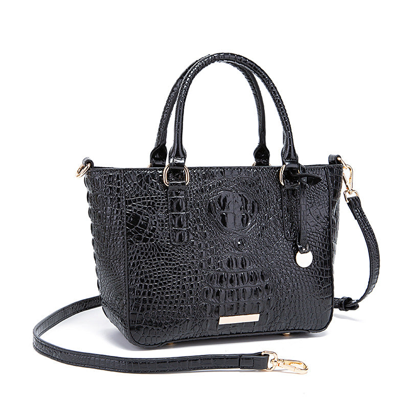 Women's Portable Underarm Vintage Brahmin Crocodile Pattern Handbags