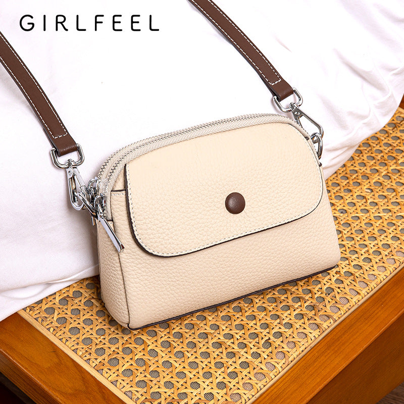Women's Trendy Head Layer Cow Leather Genuine Crossbody Bags