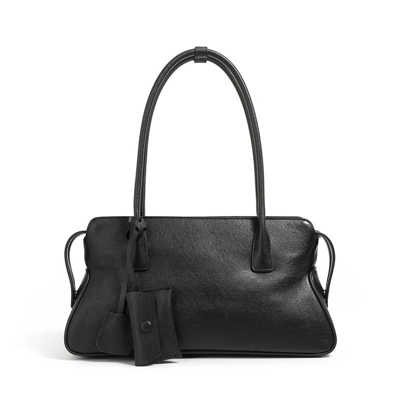 Women's Niche Leather Vegetable Tanning Hand Holding Shoulder Bags