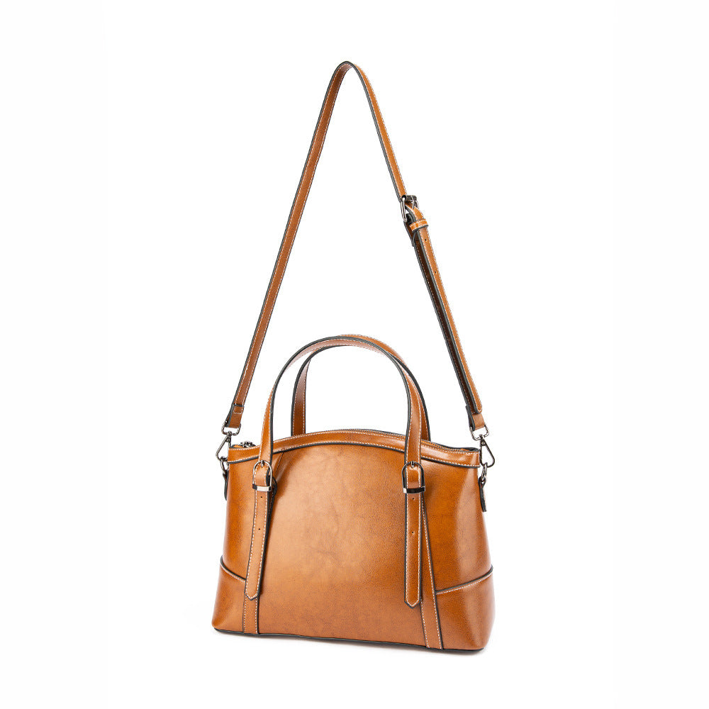 Women's Genuine Leather Fashion Retro Cowhide Trendy Shoulder Bags