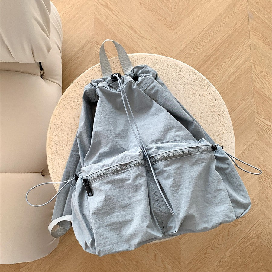 Pleated Female Design Nylon Large Capacity Backpacks