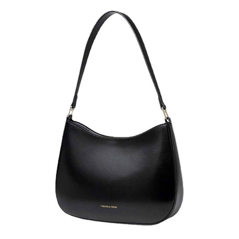 Women's Genuine Leather Underarm High Sense Baguette Armpit Bags