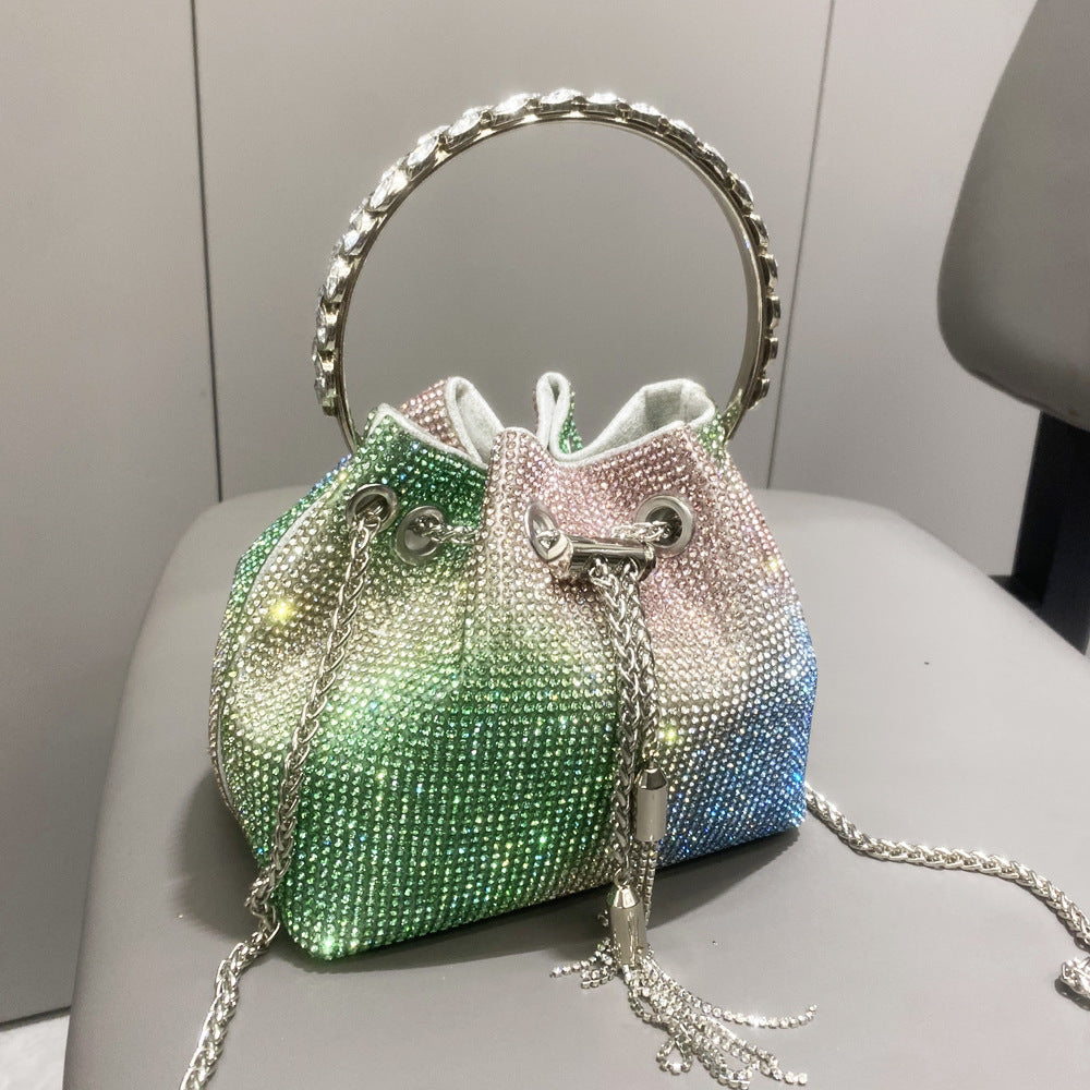 Women's Shiny Full Diamond Rhinestone Handmade Lady's Handbags