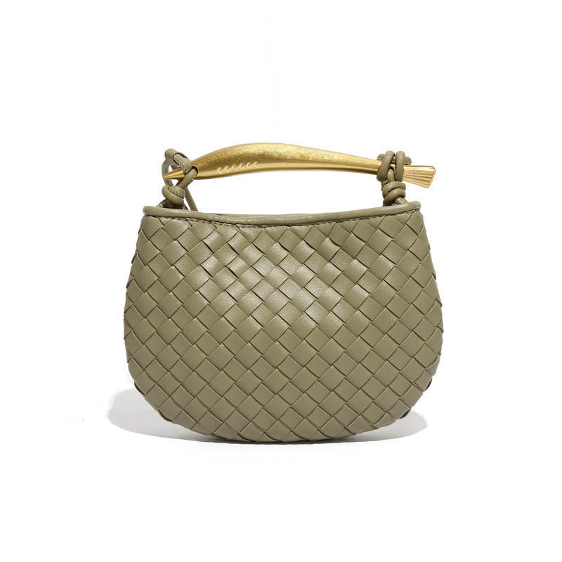 Women's Handmade Woven Fashion Leisure Mini Dumpling Crossbody Bags
