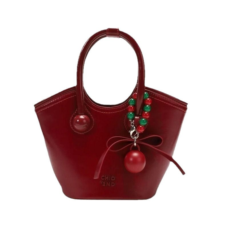 Women's Attractive Cherry Love Hand-held One Crossbody Bags