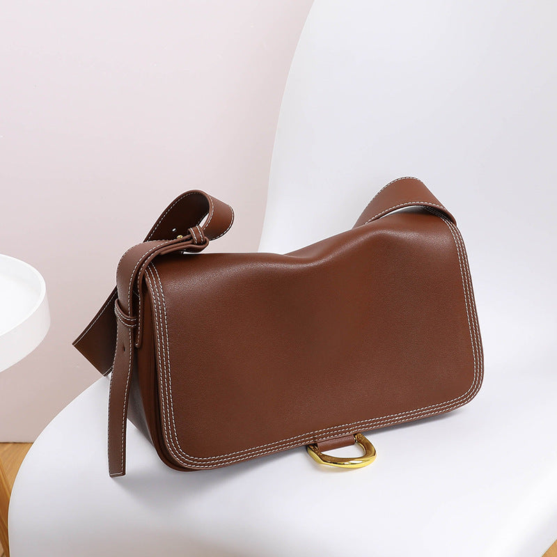 Women's Fashion Light Luxury Large Capacity Genuine Crossbody Bags