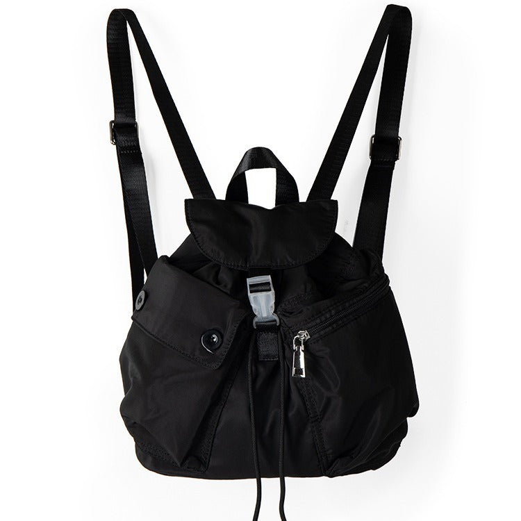 Women's Korean Style Niche Nylon Simple Texture Backpacks