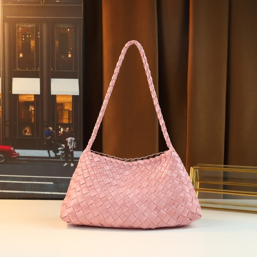 Women's Hand-woven Simple Underarm Fashion Crescent Handbags