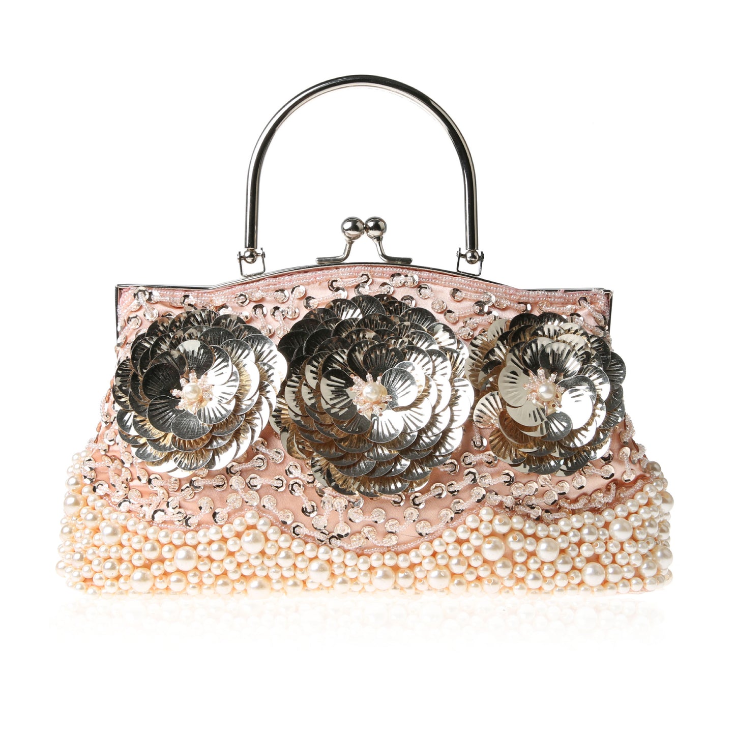 Pearl Embroidery Flower Handmade Beaded Sequined Evening Bags