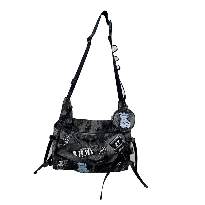 Women's Retro Denim Large Capacity Totes Versatile Crossbody Bags