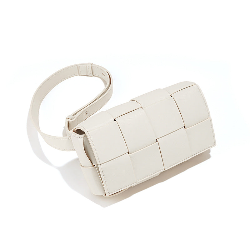 Women's Leather Woven Pillow Fashion Candy Color Shoulder Bags
