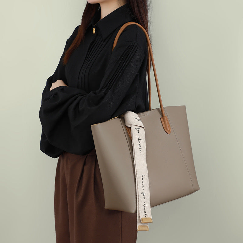 Women's Versatile Large Capacity High-grade Genuine Leather Shoulder Bags