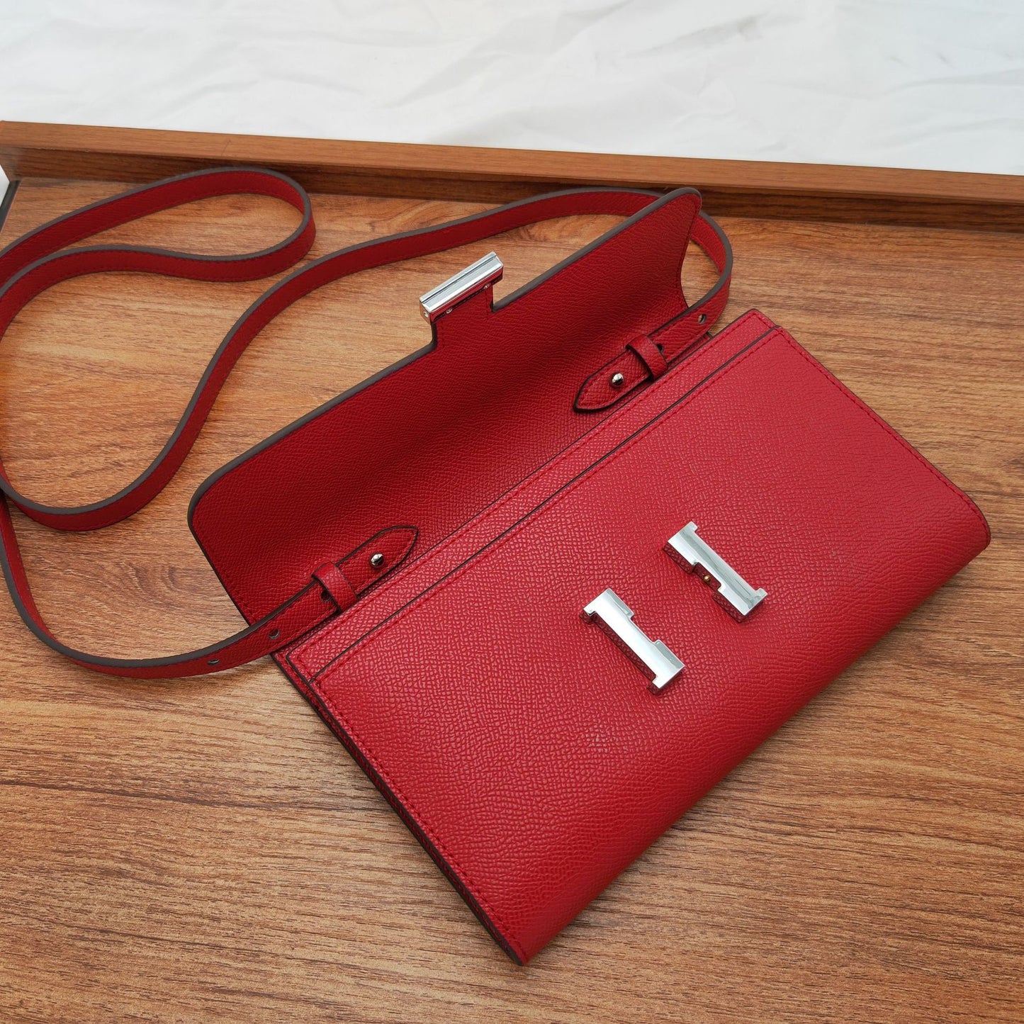 Women's Large Capacity Leather Fashion Palm Print Ladies Wallets