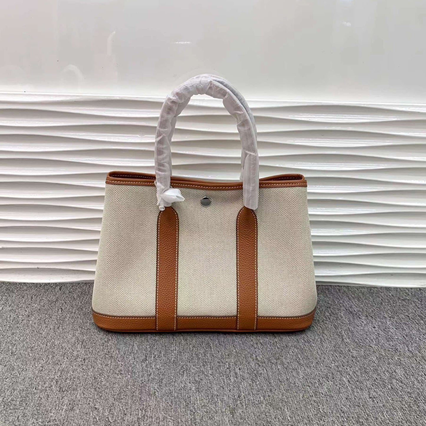 Commuter Canvas Garden Top Layer Cowhide Large Capacity Computer Handbags