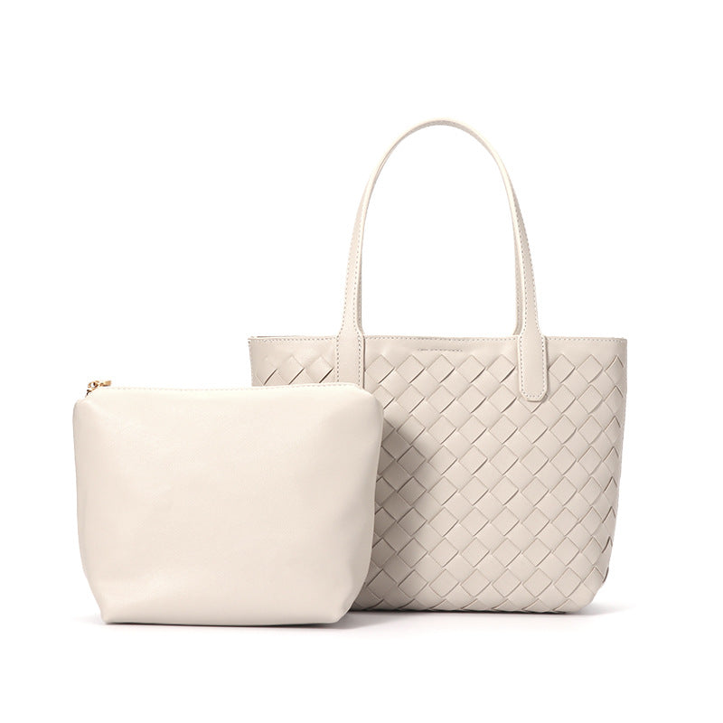 Women's Food Basket Woven Large Capacity Two-piece Handbags