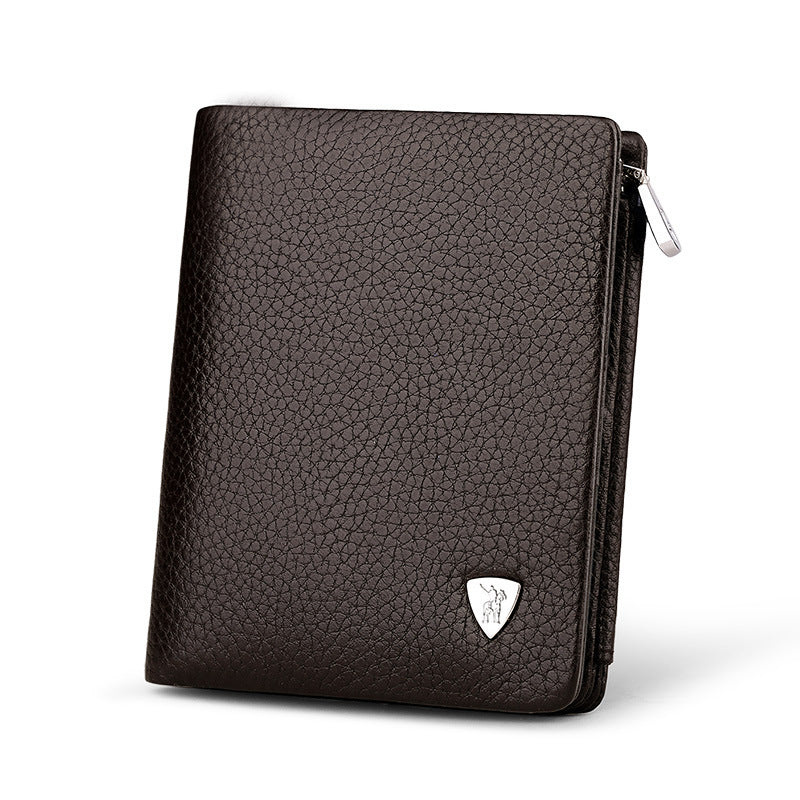 Men's Paul First Layer Cowhide Zipper Hasp Men's Wallets
