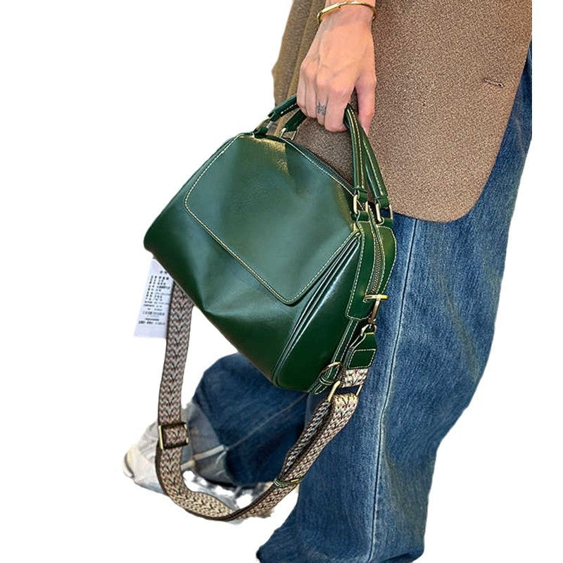 Women's Cowhide Leather Versatile Large Capacity Pillow Shoulder Bags