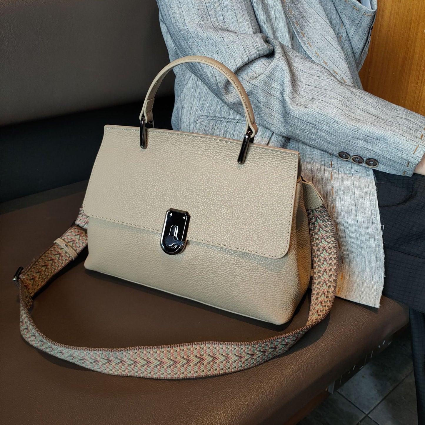 High Sense First Layer Cowhide Tide Retro Bags