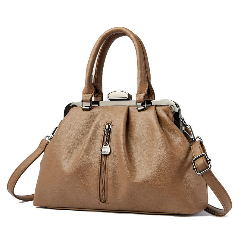 Women's Fashion Pleated Simple Large Capacity Shoulder Bags