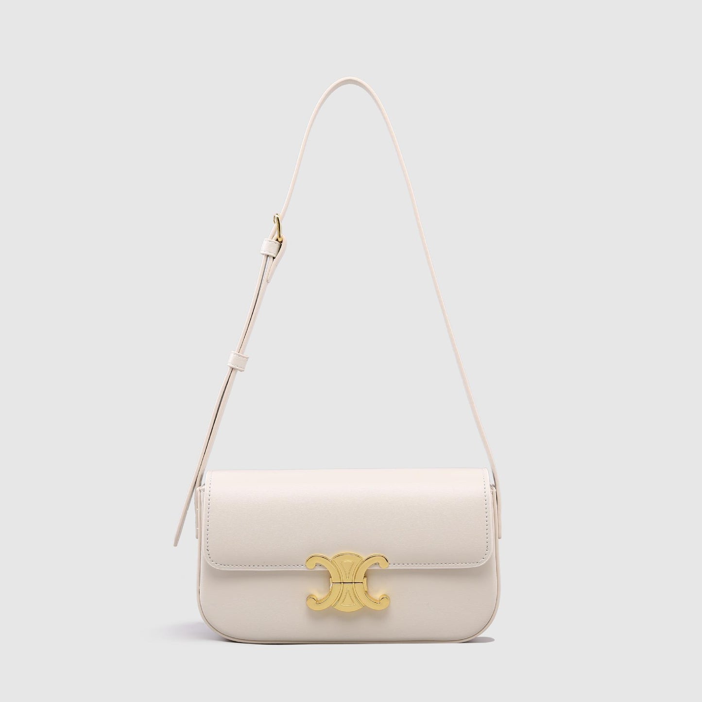 Women's Genuine Leather Arc Baguette Retro Classic Armpit Bags