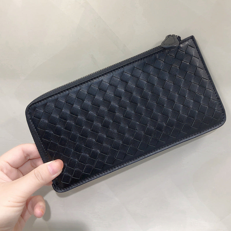 Classy Genuine Leather Lamb Certificate Long Purses