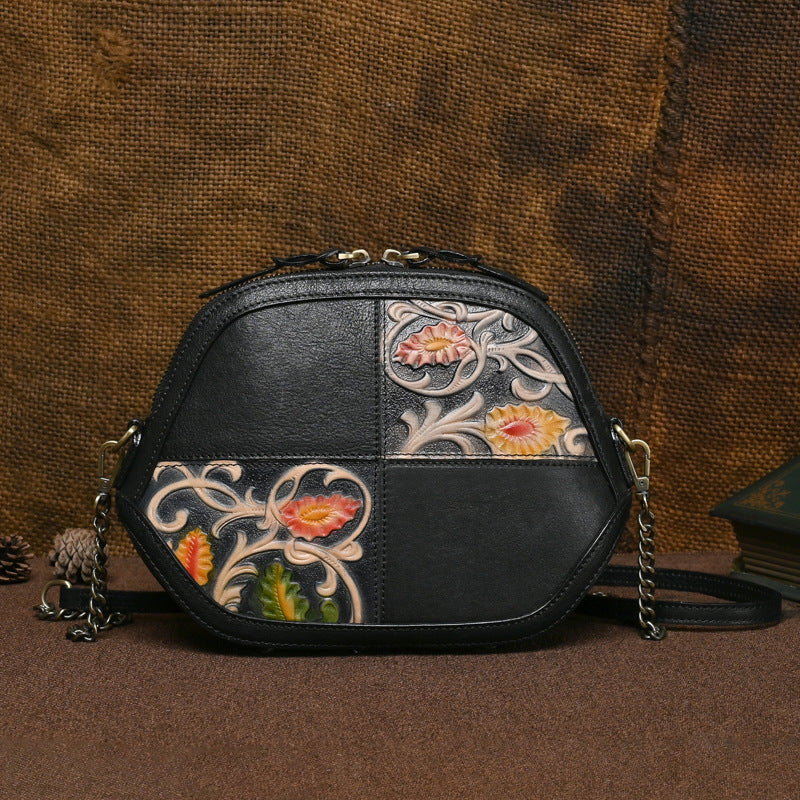 Retro Embossing Dye Penetration Fashion Shell Iron Bags