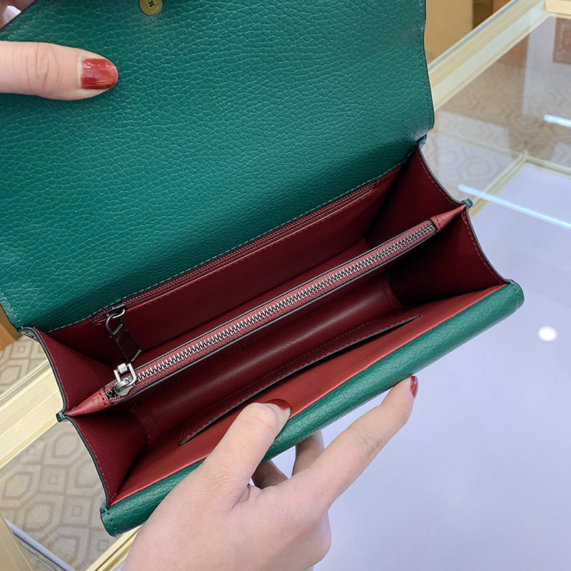 Women's Genuine Leather Dionysian Chain Design Underarm Arm Bags
