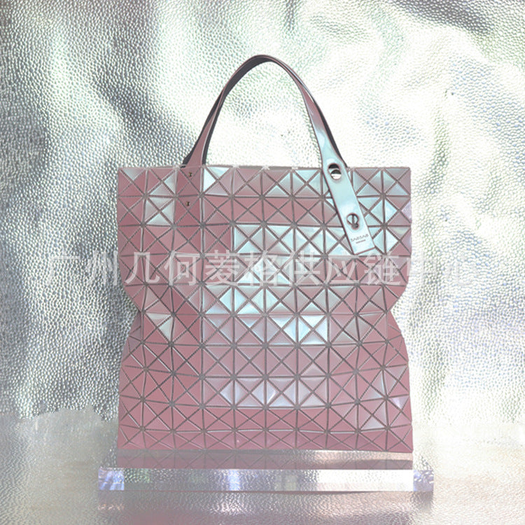 Geometric Diamond Pattern Grid Deformation Portable Shoulder Bags