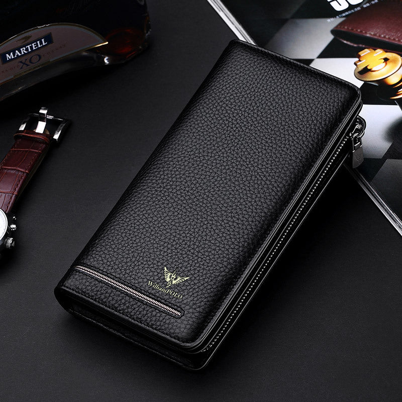 Men's Paul Long First Layer Cowhide Leather Men's Wallets