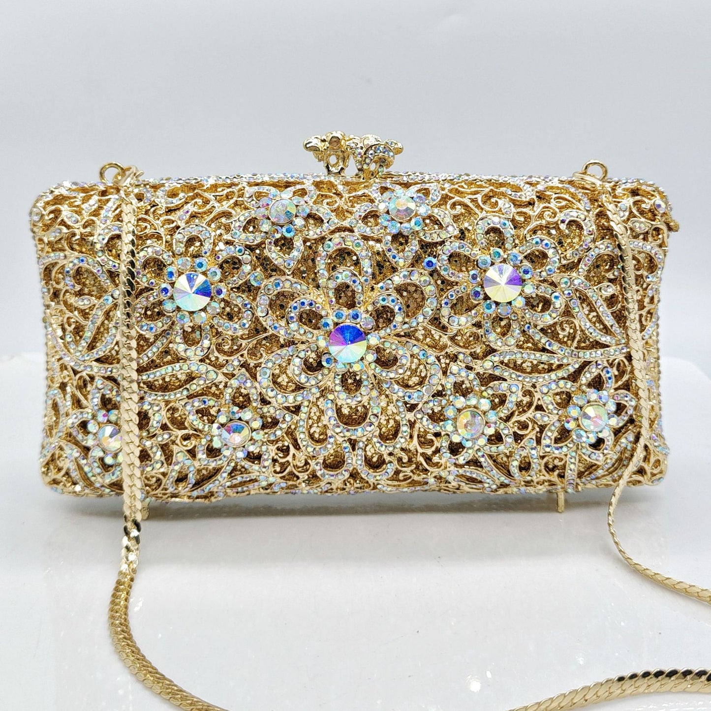 Women's Attractive Diamond Banquet Full Clutch Evening Bags