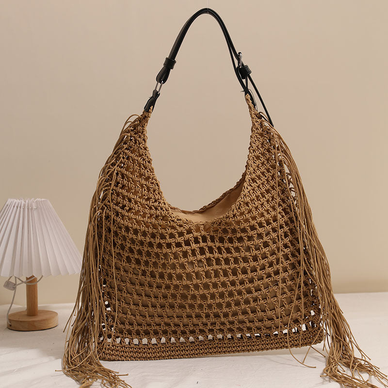 Straw Hollow Woven Seaside Vacation Beach Versatile Shoulder Bags