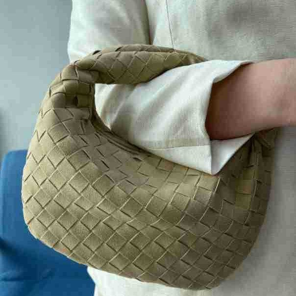 Size Frosted Woven Croissant Handmade Underarm Handbags