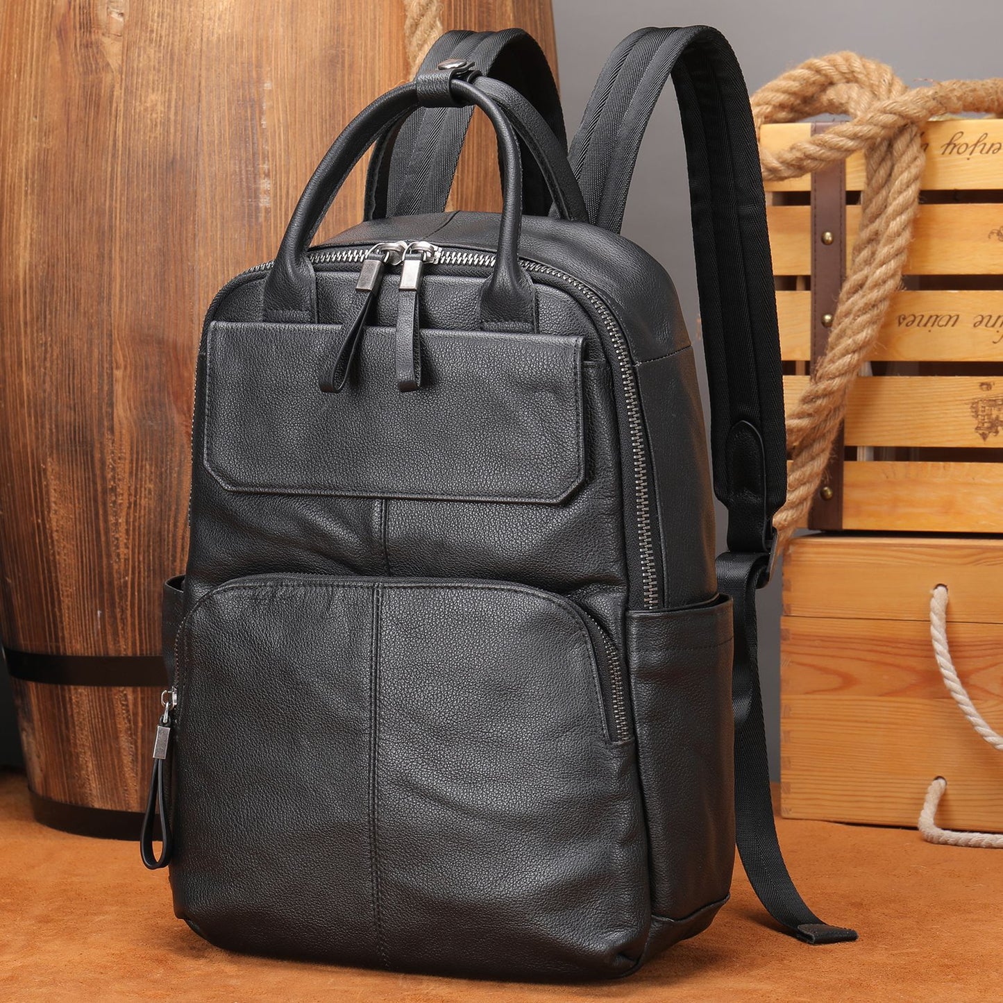 Men's Fashion Business Computer First Layer Cowhide Bags