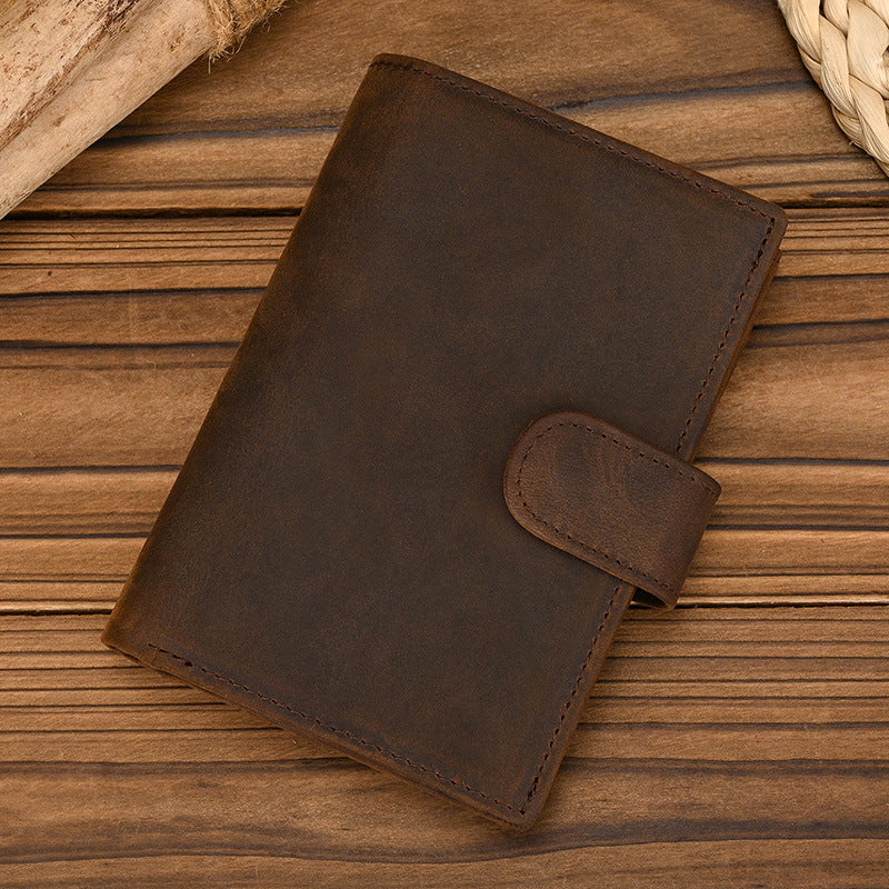 Men's Leather Short Three-fold With Pocket Two-fold Men's Wallets