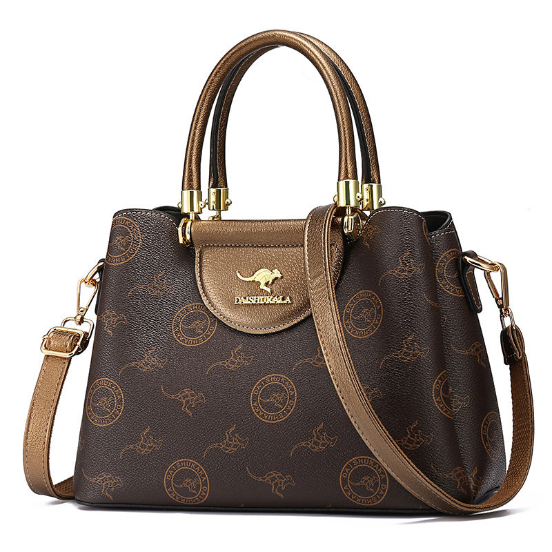 Women's Soft Leather Summer Fashion Monogram Portable Bags