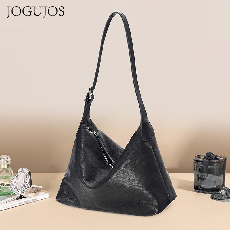 Attractive Women's High Sense Leather Underarm Crossbody Bags