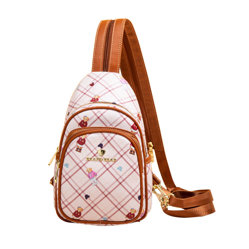 Women's Bear Attachment Cute Trendy Fashion Backpacks