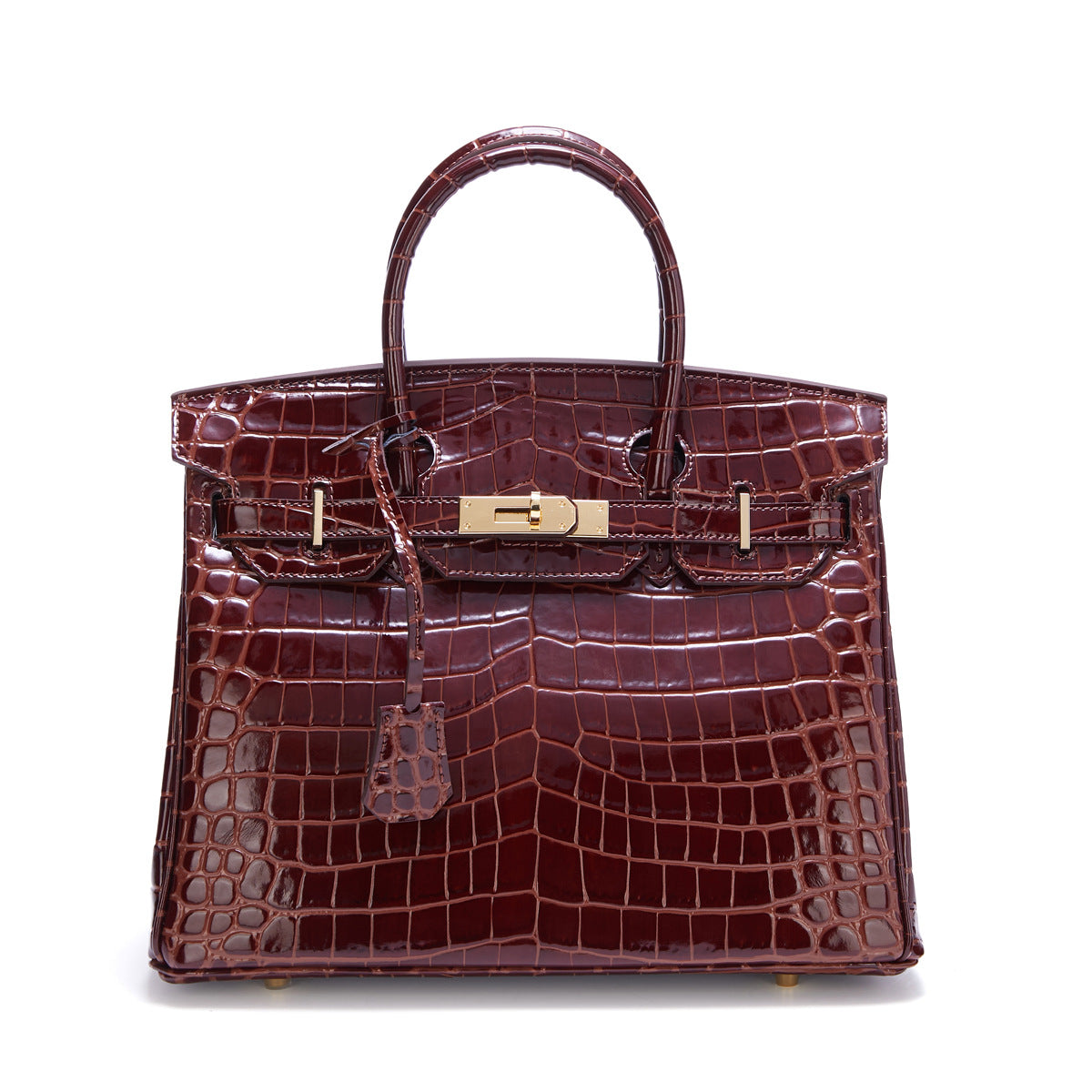 Women's Genuine Leather Crocodile Pattern Fashion Big Handbags