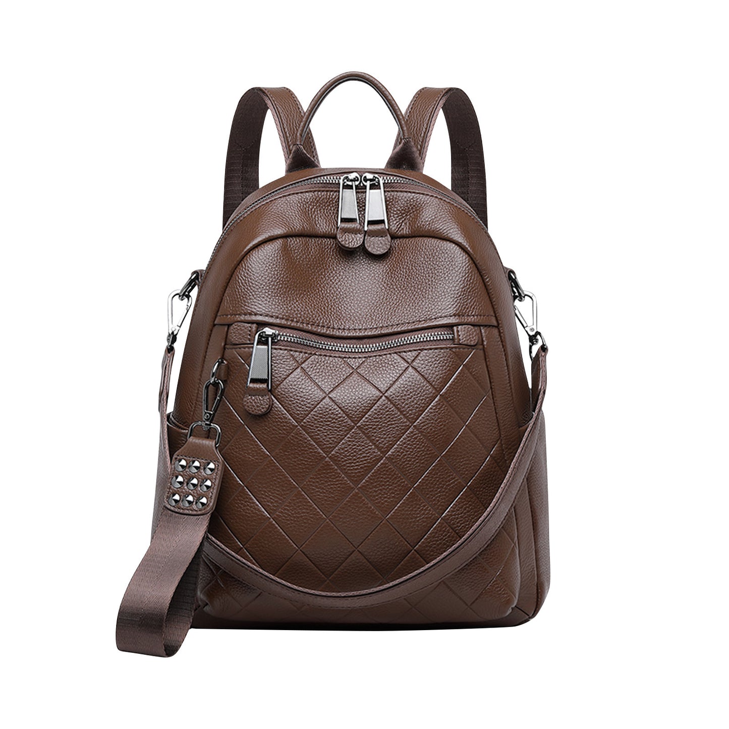 Women's First Layer Leather Genuine Fashion Large Backpacks