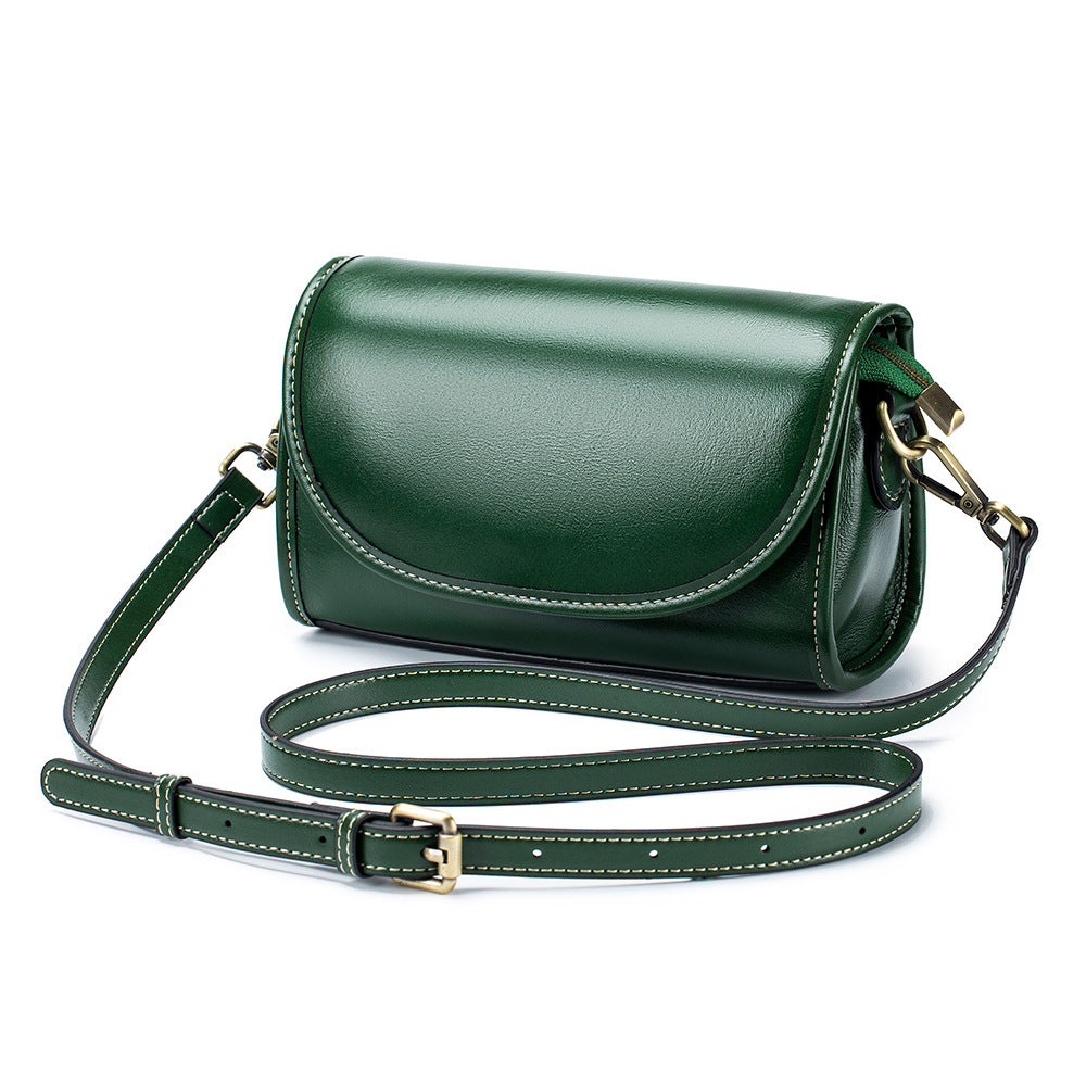 Women's Top Layer Vegetable Tanned Leather Niche Crossbody Bags